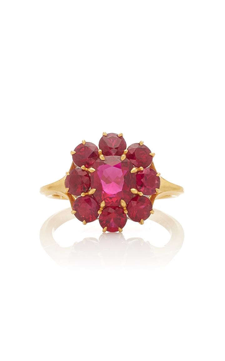 Moda Operandi Mcteigue & Mcclelland Ruby Berry Cluster Ring Size: 4.5