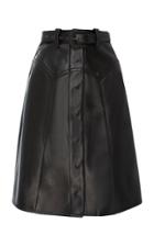 Maison Margiela Rodeo Belted Leather Midi Skirt