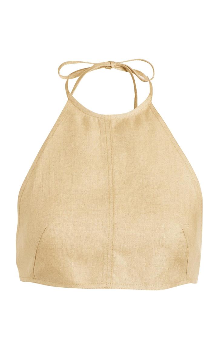 Moda Operandi Matthew Bruch Tie Halter Crop Top