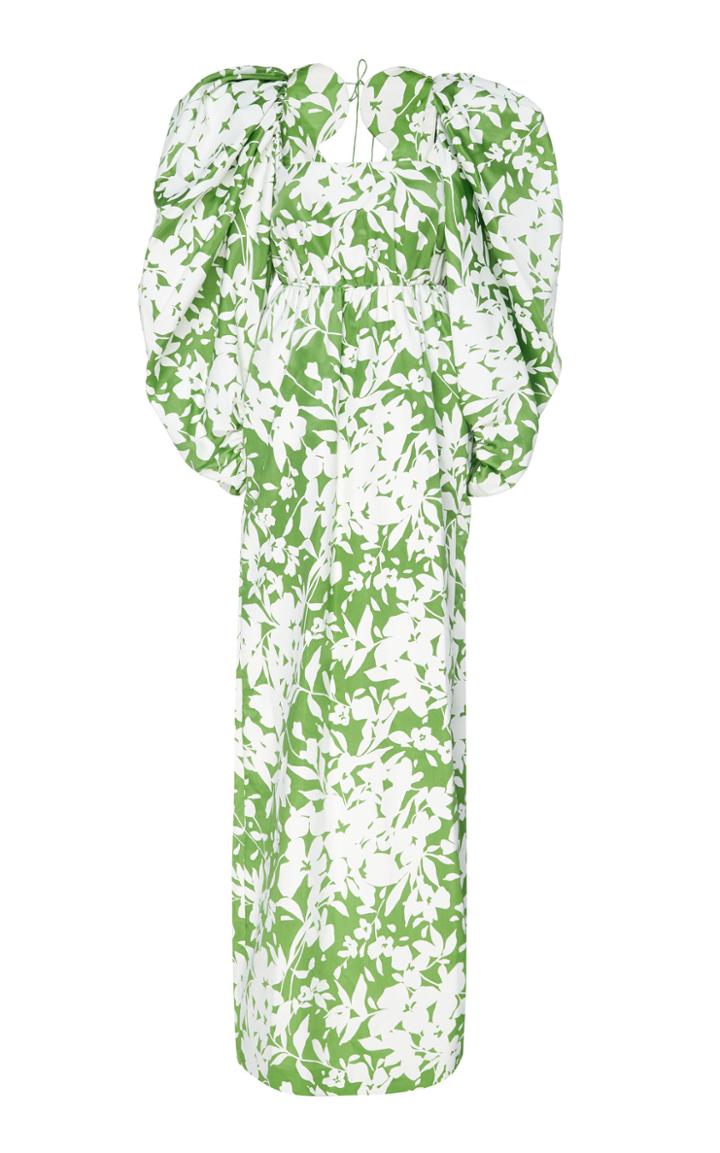 Rosie Assoulin Printed Silk Maxi Dress Size: 2