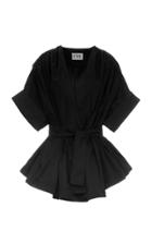 Moda Operandi Studio Cut Belted Poplin Top