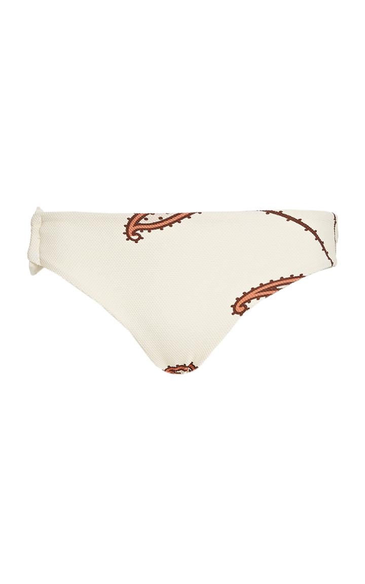 Johanna Ortiz Ecru Madagascar Printed Bikini Bottom