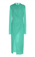 Moda Operandi Sally Lapointe Draped Chiffon Midi Dress Size: 0