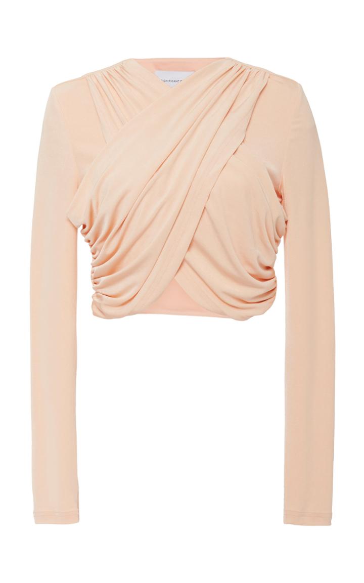 Moda Operandi Significant Other Arta Twist-detail Wrap Crop Top Size: 2
