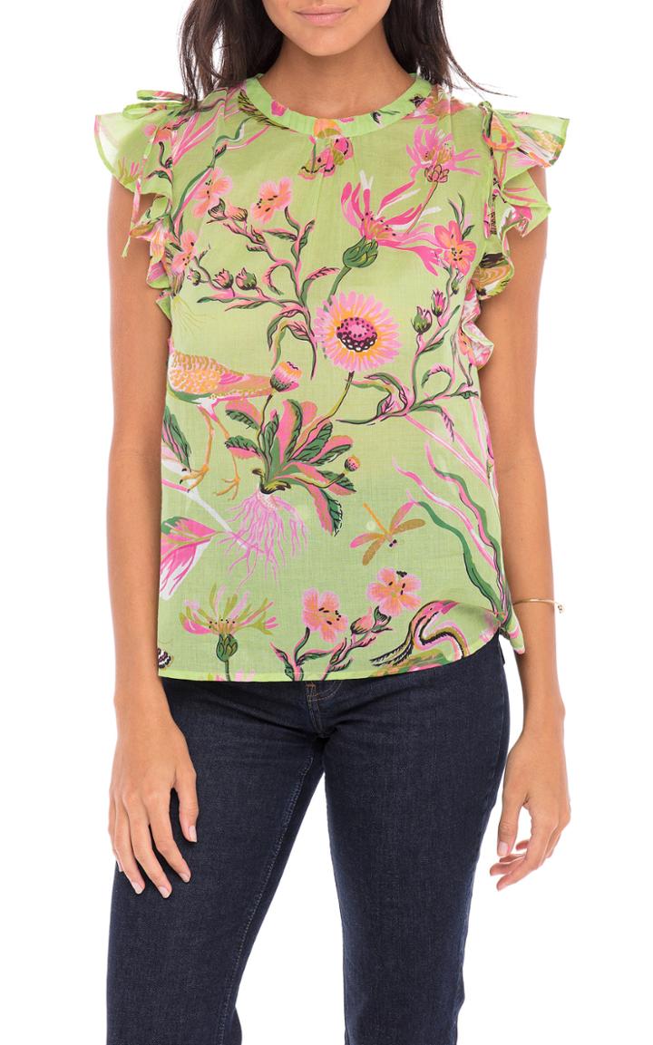 Moda Operandi Banjanan Olga Cotton-voile Top