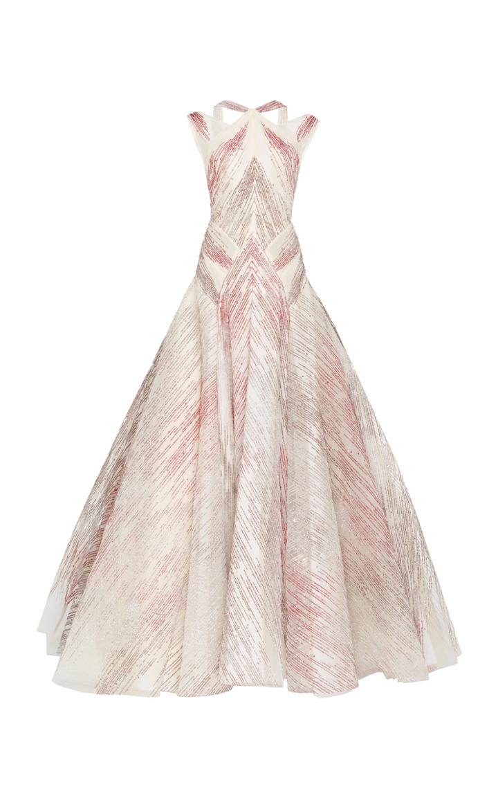 Moda Operandi Zac Posen Glittered Cady Gown Size: 0
