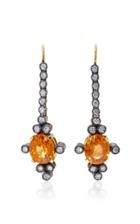 Montse Esteve 18k Gold Fire Opal And Diamond Earrings