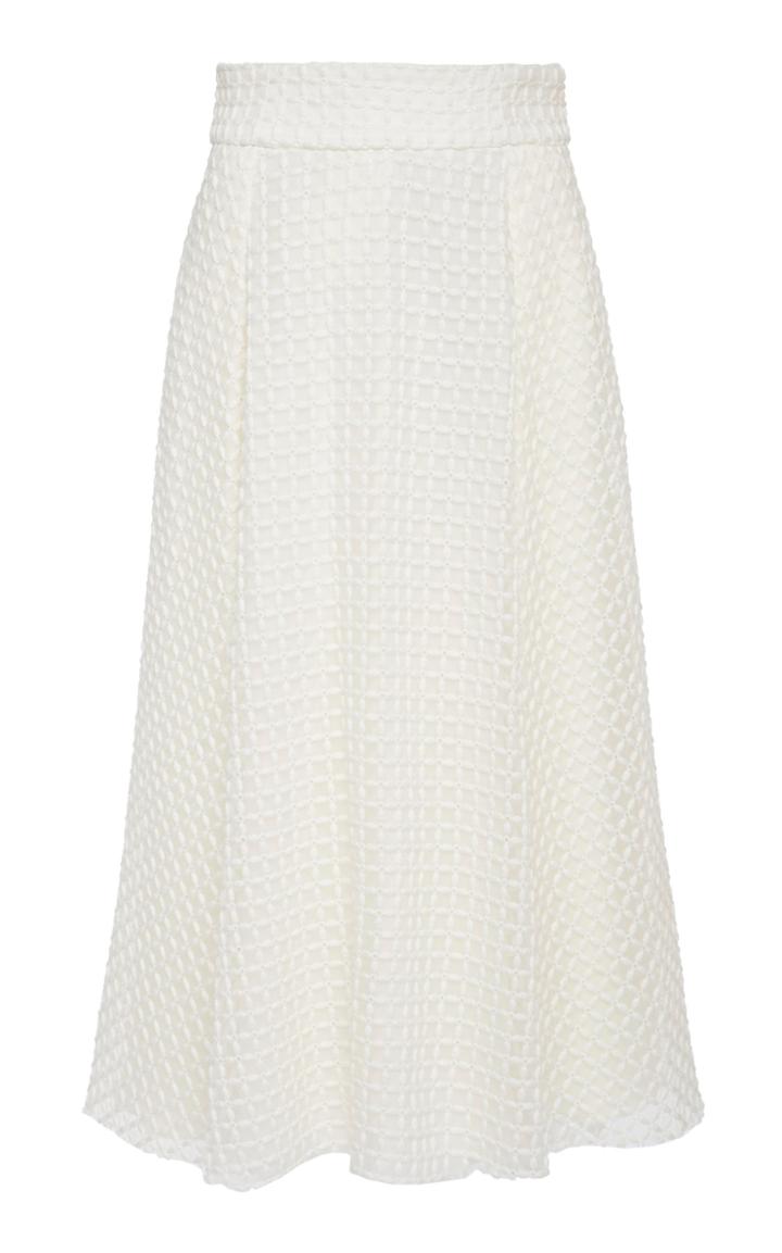 Black Iris Annabelle Pique High Waist A-line Skirt