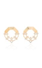 Melis Goral Mars 14k Rose Gold Diamond Earrings