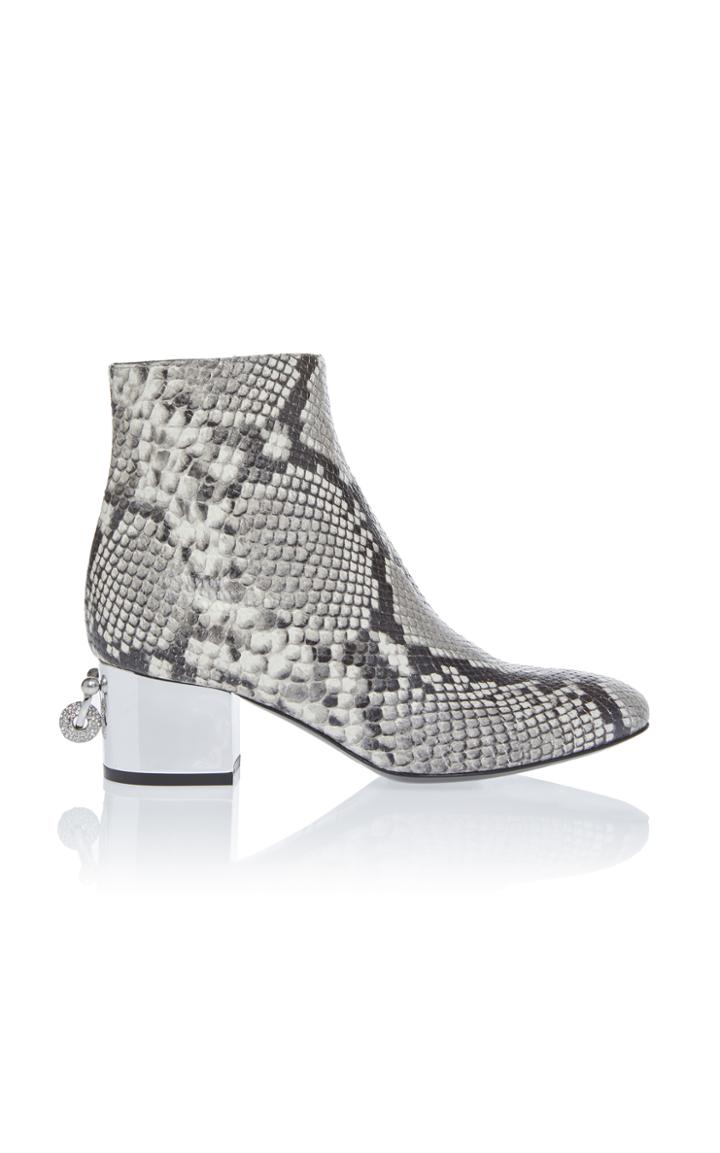 Coliac Penny Snakeskin Bootie