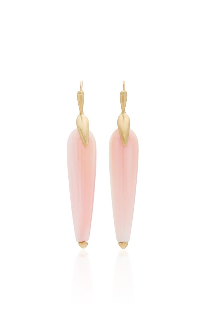 Annette Ferdinandsen M'o Exclusive: Pink Conch Simple Brid Earrings