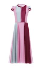 Luisa Beccaria Silk Multicolor Midi Dress