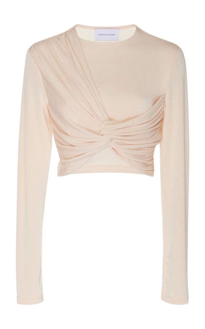 Significant Other Sabine Gathered Jersey Top