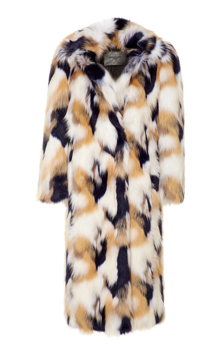Givenchy Oversized Patchwork-effect Faux Fur Coat