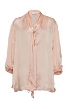 Alexandre Vauthier Silk Tie Neck Blouse