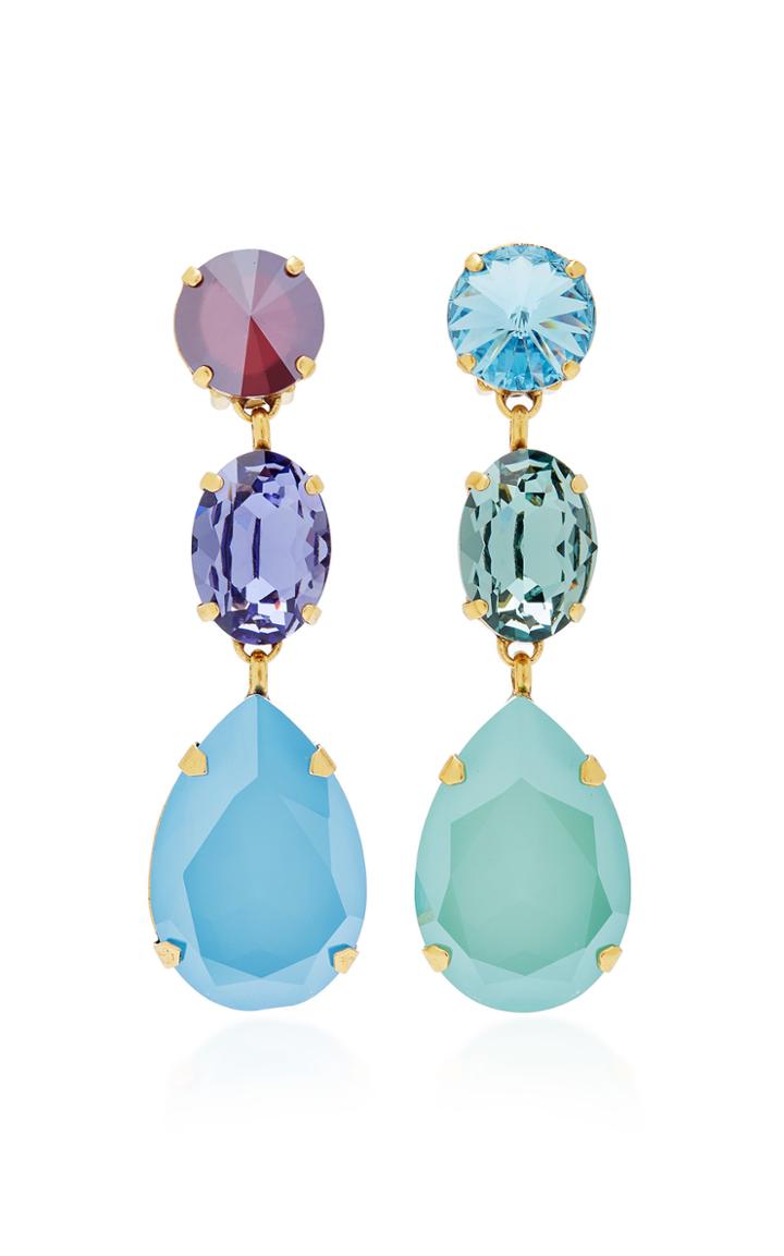 Roxanne Assoulin Hip-hop But Not Mismatched Gold-tone Drop Earrings