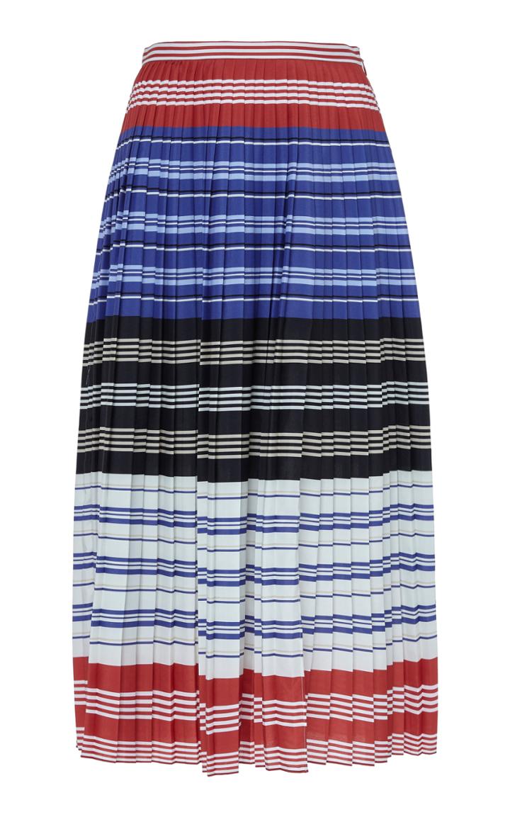 Altuzarra Halyard Pleated Crepe Midi Skirt