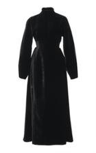 Emilia Wickstead Claudia Cotton Velvet Peasant Sleeve Dress