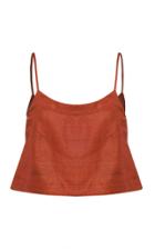 Bondi Born Cropped Linen Top Size: Xs