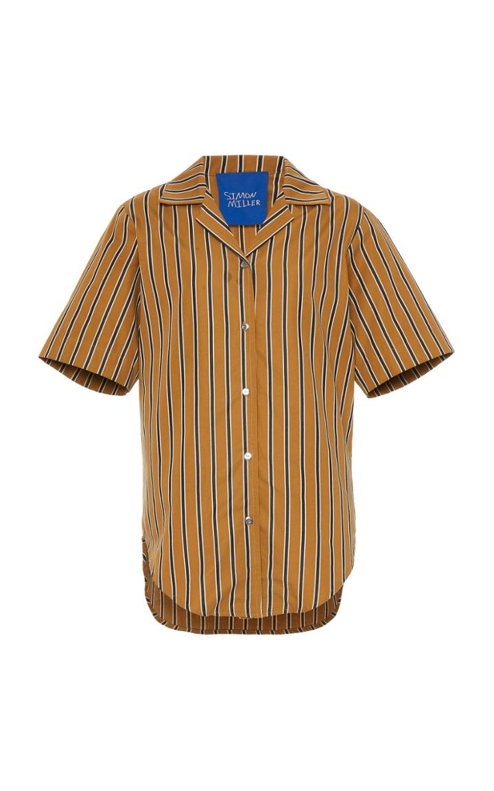 Moda Operandi Simon Miller Dade Striped Cotton Button-down Shirt Size: Xs