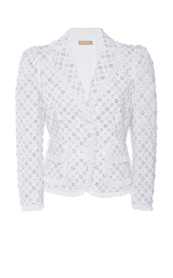 Michael Kors Collection Crystal Cotton Blazer