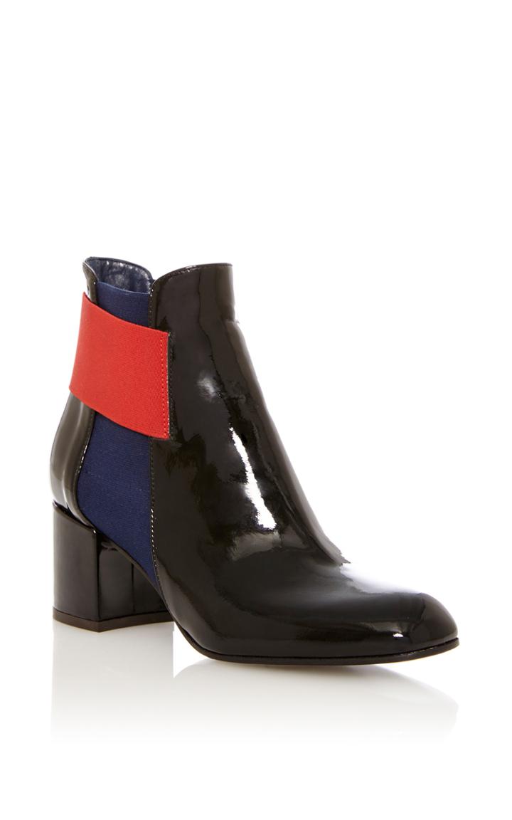 Pollini Patent Leather Bootie