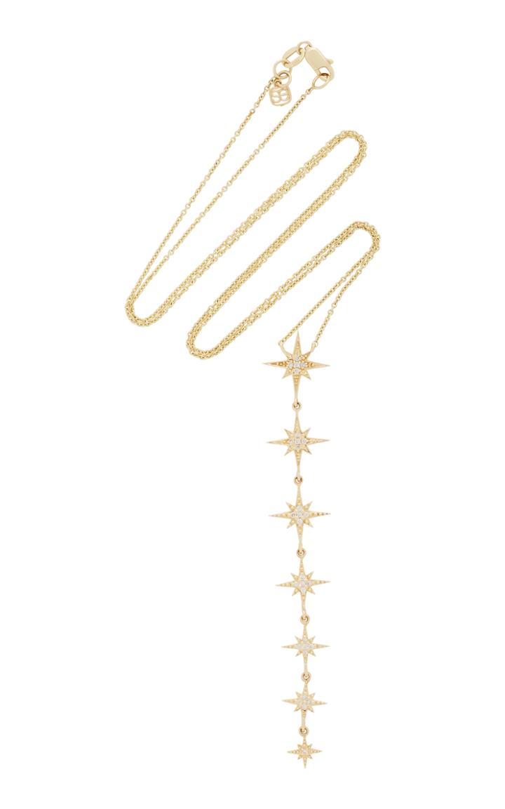 Sydney Evan Starburst 14k Gold And Diamond Necklace