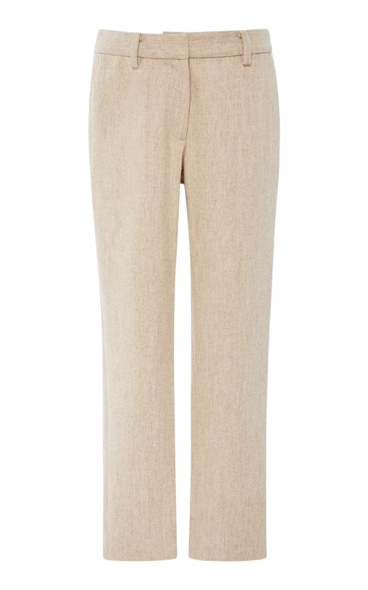 Becken Cropped Textured Wool Trousers
