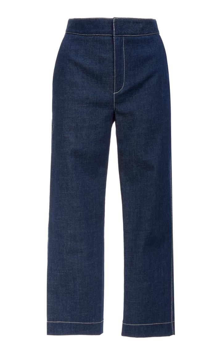 Christian Siriano Denim Cropped Trouser