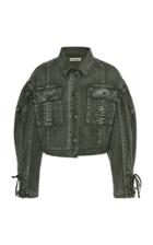 Moda Operandi Ulla Johnson Atticus Forest Utilitarian Jean Jacket Size: 0