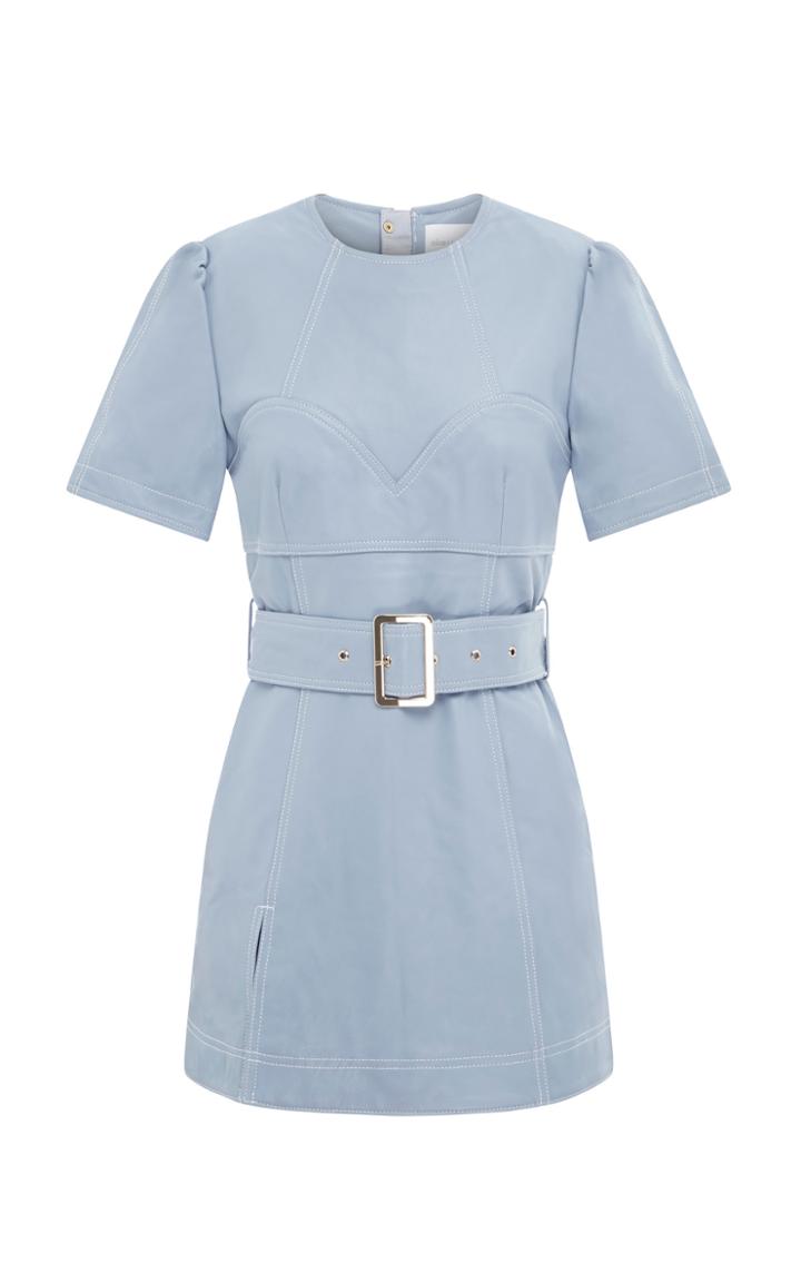 Alice Mccall Incantations Lamb Leather Mini Dress