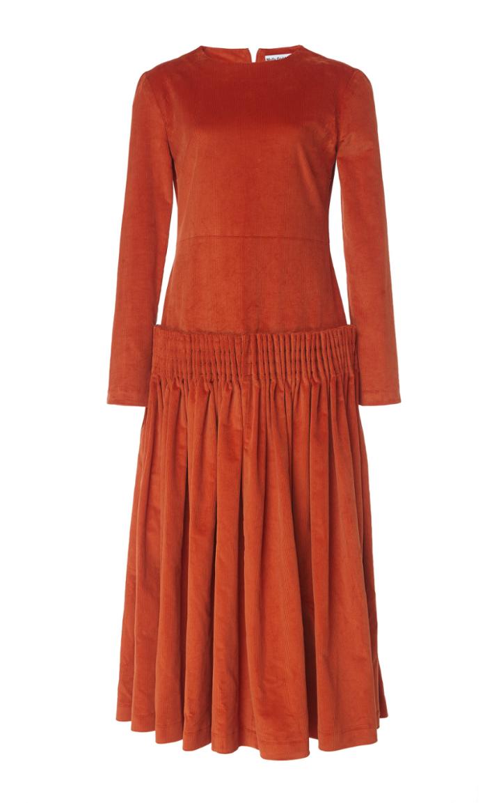 Molly Goddard Pia Cotton Pleated Dress