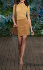 Alberta Ferretti Silk-effect Polo Shirt