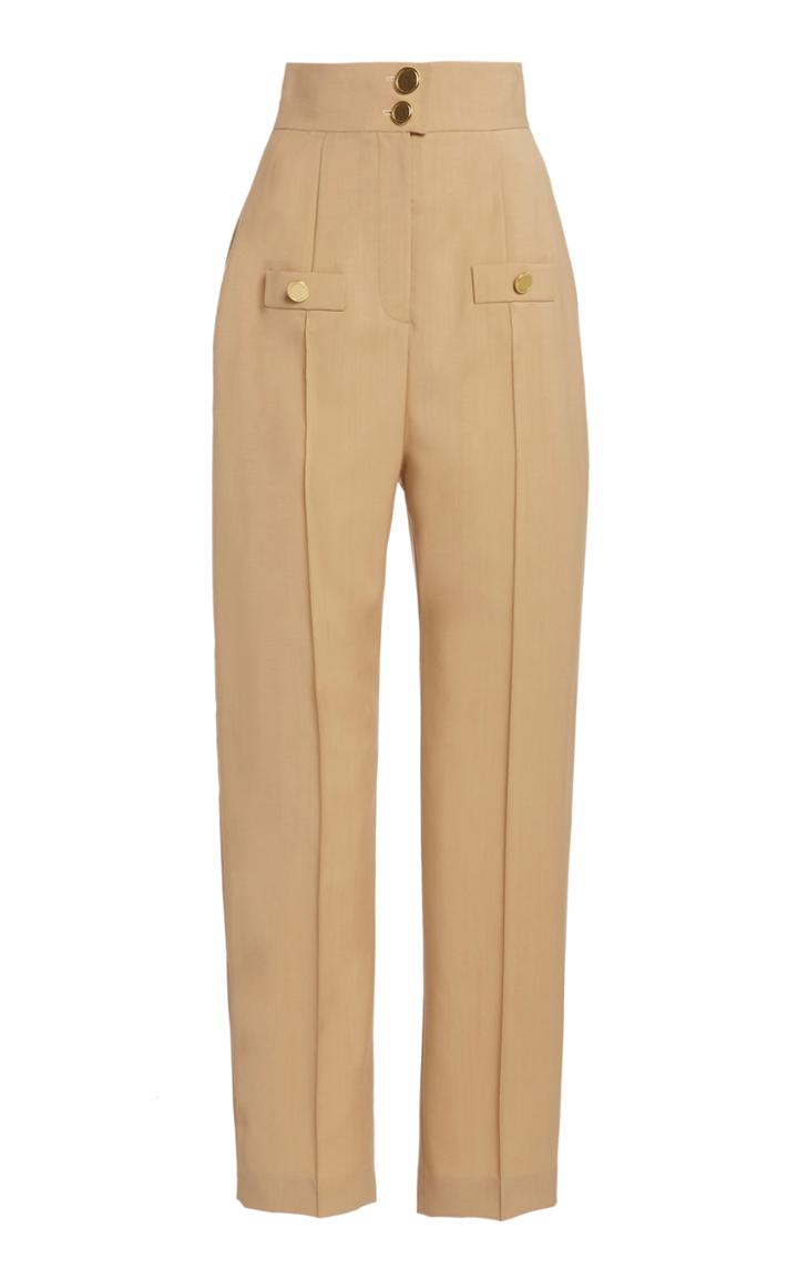 Moda Operandi George Keburia Wool Straight Leg High-waisted Pants