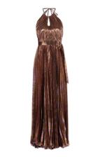 Moda Operandi Maria Lucia Hohan Delphi Metallic Striped Pliss Jumpsuit Size: 34