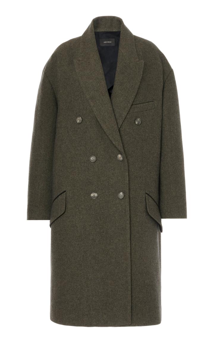 Moda Operandi Isabel Marant Idalia Double-breasted Cotton-wool Coat