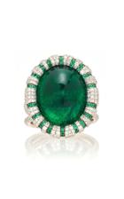 Martin Katz Oval Zambia Emerald Ring