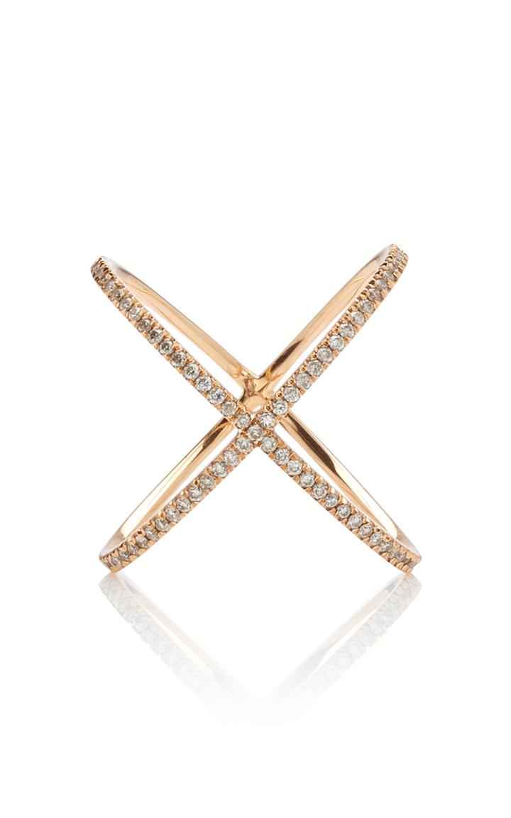 Eva Fehren 18k Gold And Diamond Ring Size: 7