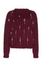 Calvin Klein 205w39nyc Chunky Wool Waffle Knit Crew Neck Jumper With Charms