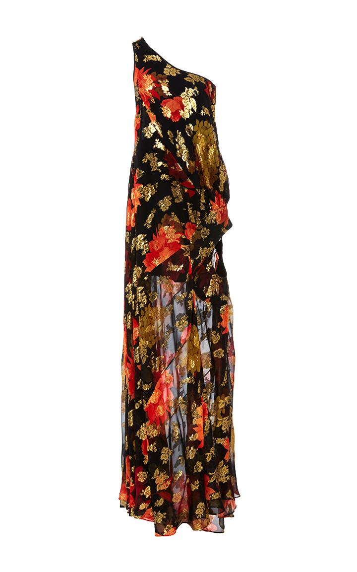 Haney One-shoulder Gown With Leg Cuff