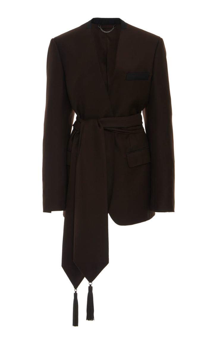 Salvatore Ferragamo Belted Wool Blazer