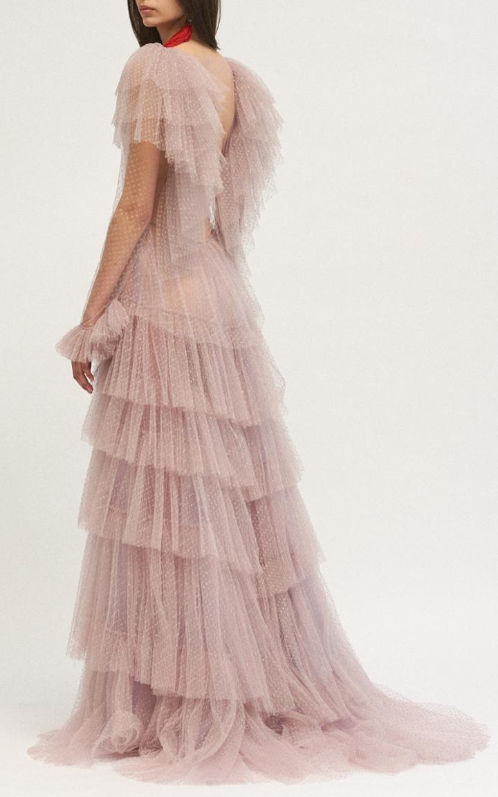 Philosophy Di Lorenzo Serafini Tiered Tulle Gown