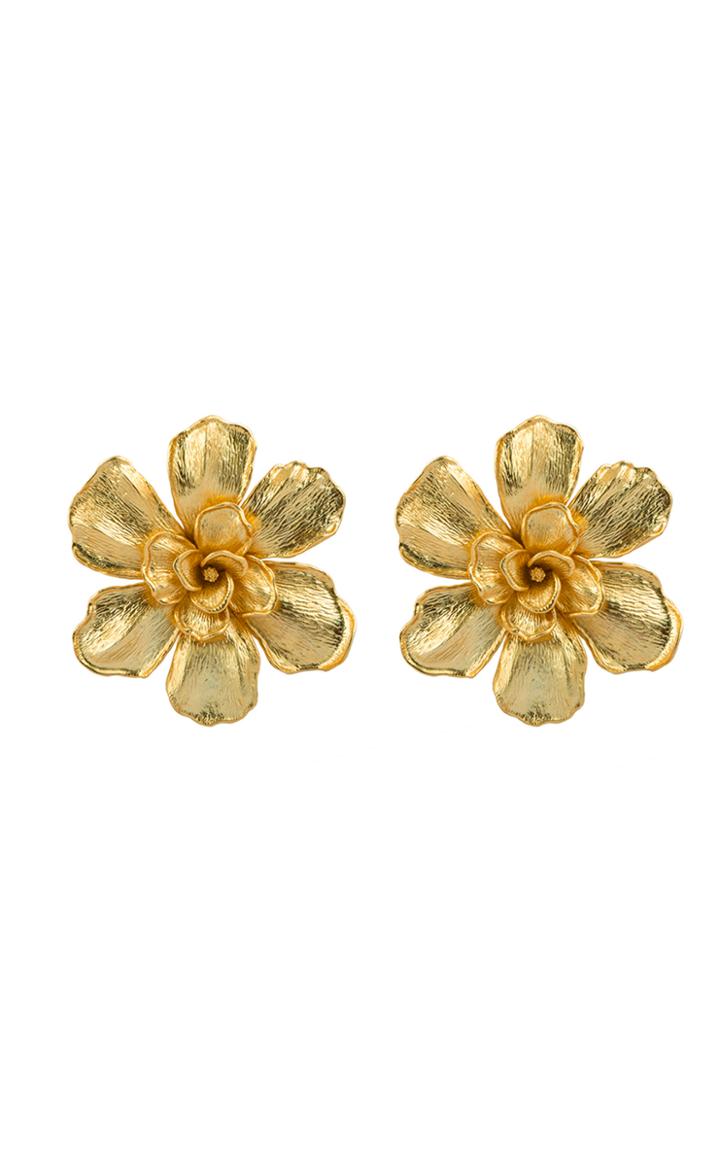 Moda Operandi Valre Gold-plated Magnolia Earrings