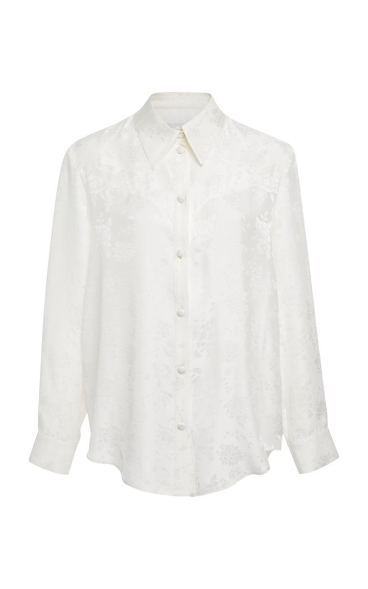 Nanushka Maddy White Rose Blouse