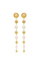 Ben Amun Linear Gold-plated Brass And Faux Pearl Drop Earrings