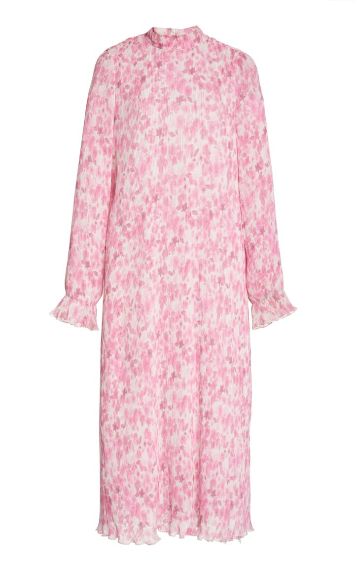 Moda Operandi Ganni Pleated Georgette Dress