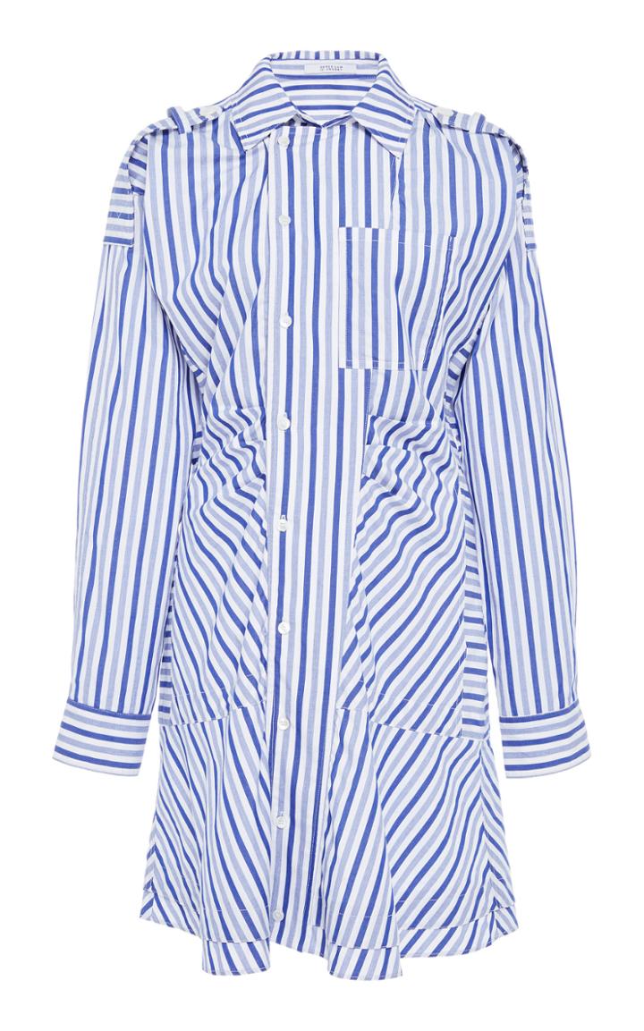 Derek Lam 10 Crosby Long Sleeve Ruffle Placket Shirtdress