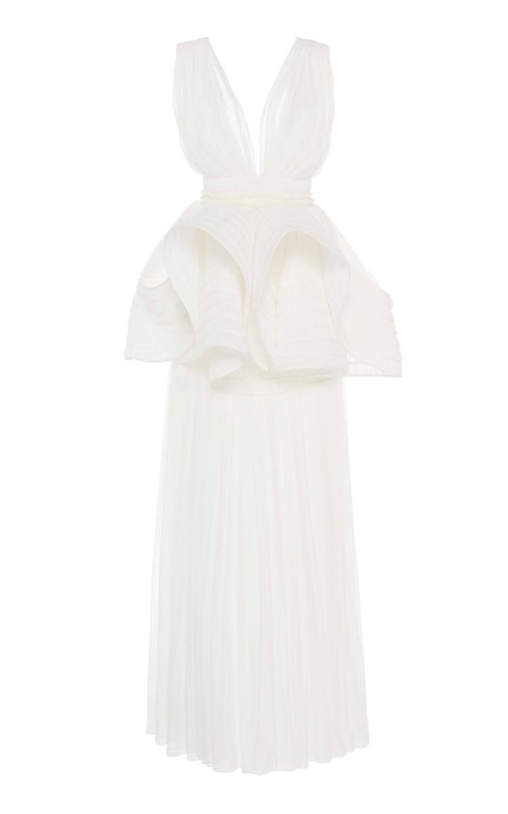 Maison Rabih Kayrouz Muslin Peplum Dress