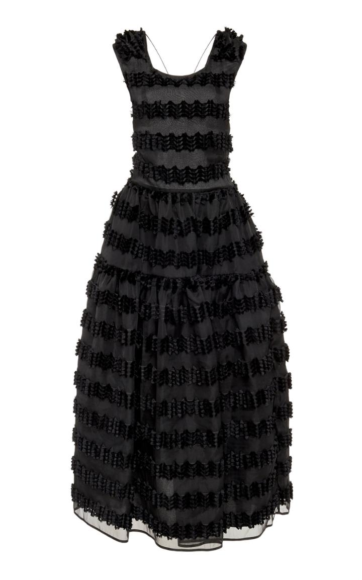 Cecilie Bahnsen Ruth Striped Fil-coup Organza Gown