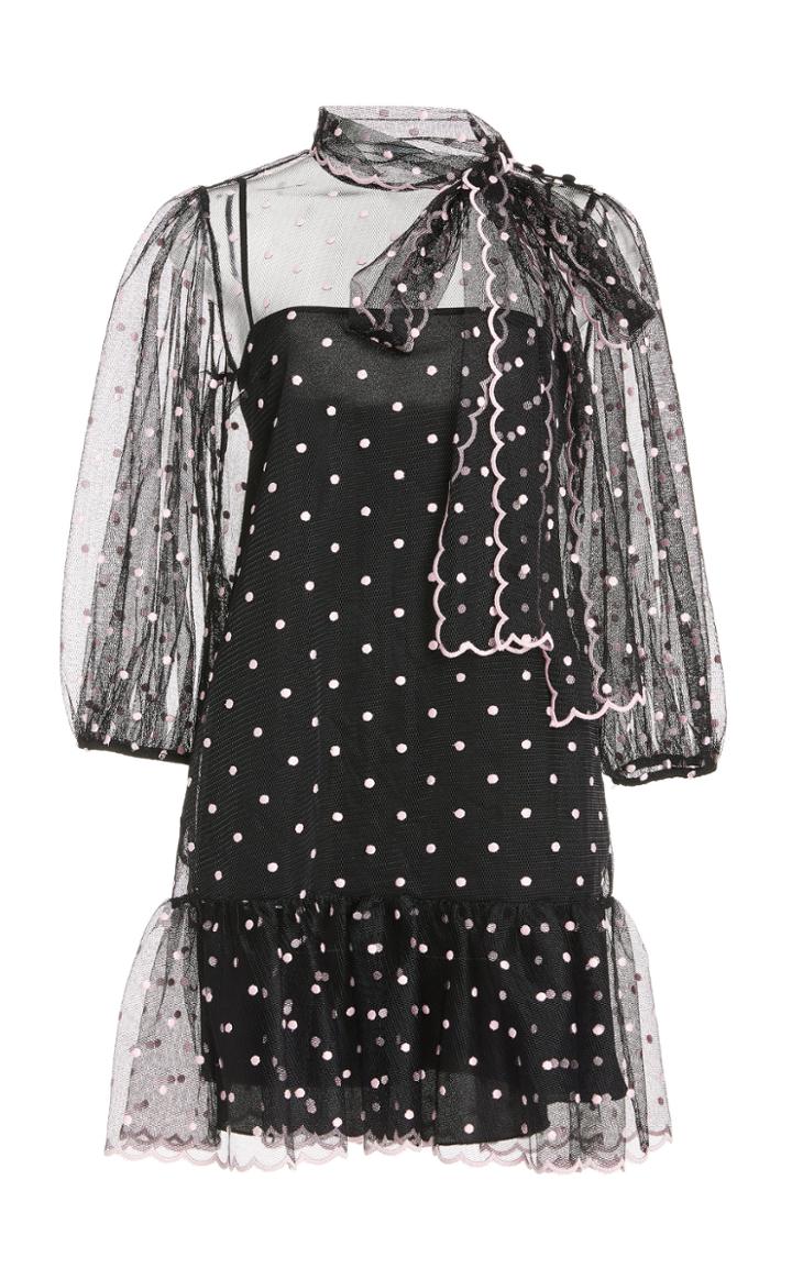 Moda Operandi Red Valentino Polka Dot Organza Mini Dress
